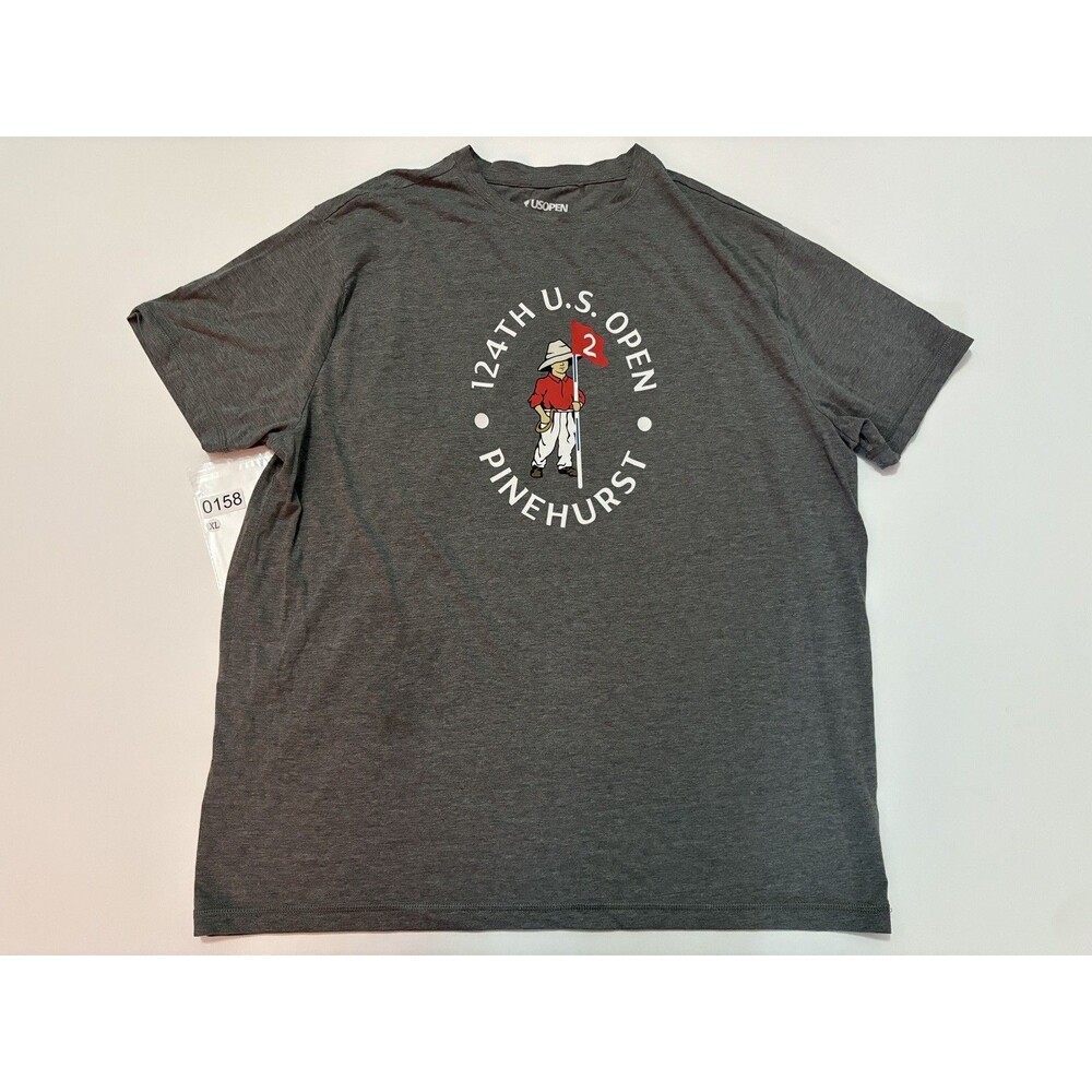 124th U.S. Open Pinehurst No. 2 Golf T-Shirt XL SDI Gray 2024 USGA Event Tee